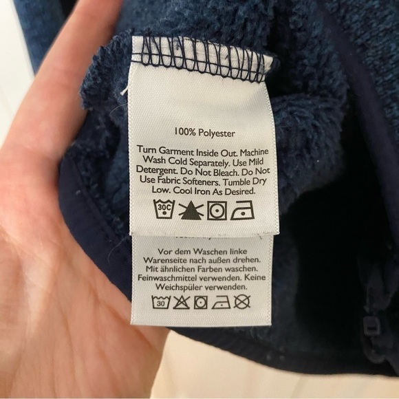 Eddie Bauer Full Zip Blue Sweater Sweatshirt Hoodie Medium - Picture 6 of 7